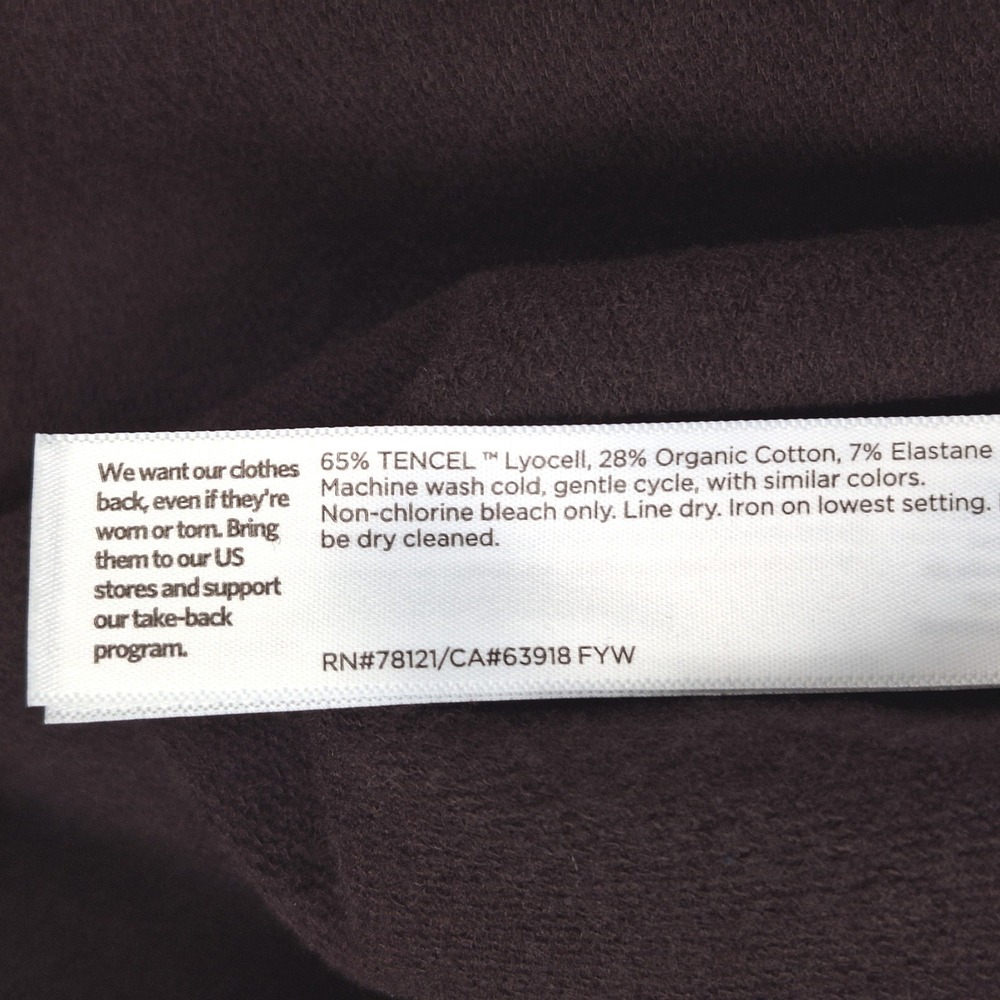 Eileen Fisher Top Womens XL Preppy Boxy Cowl Neck Crop Organic Cotton Minimalist - Picture 5 of 7